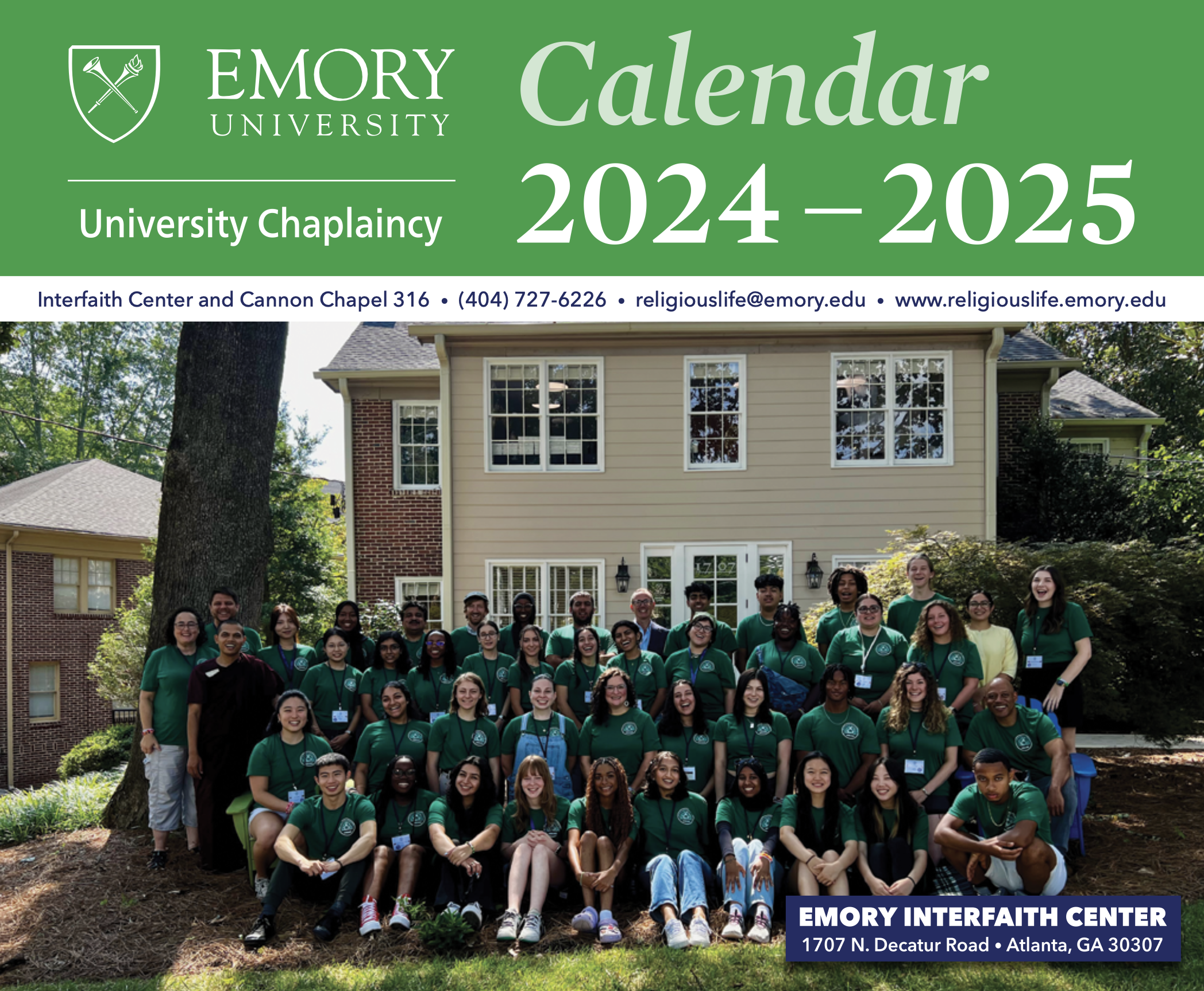 ORSL 2024-2025 Calendar with the Cannon Chapel on the cover