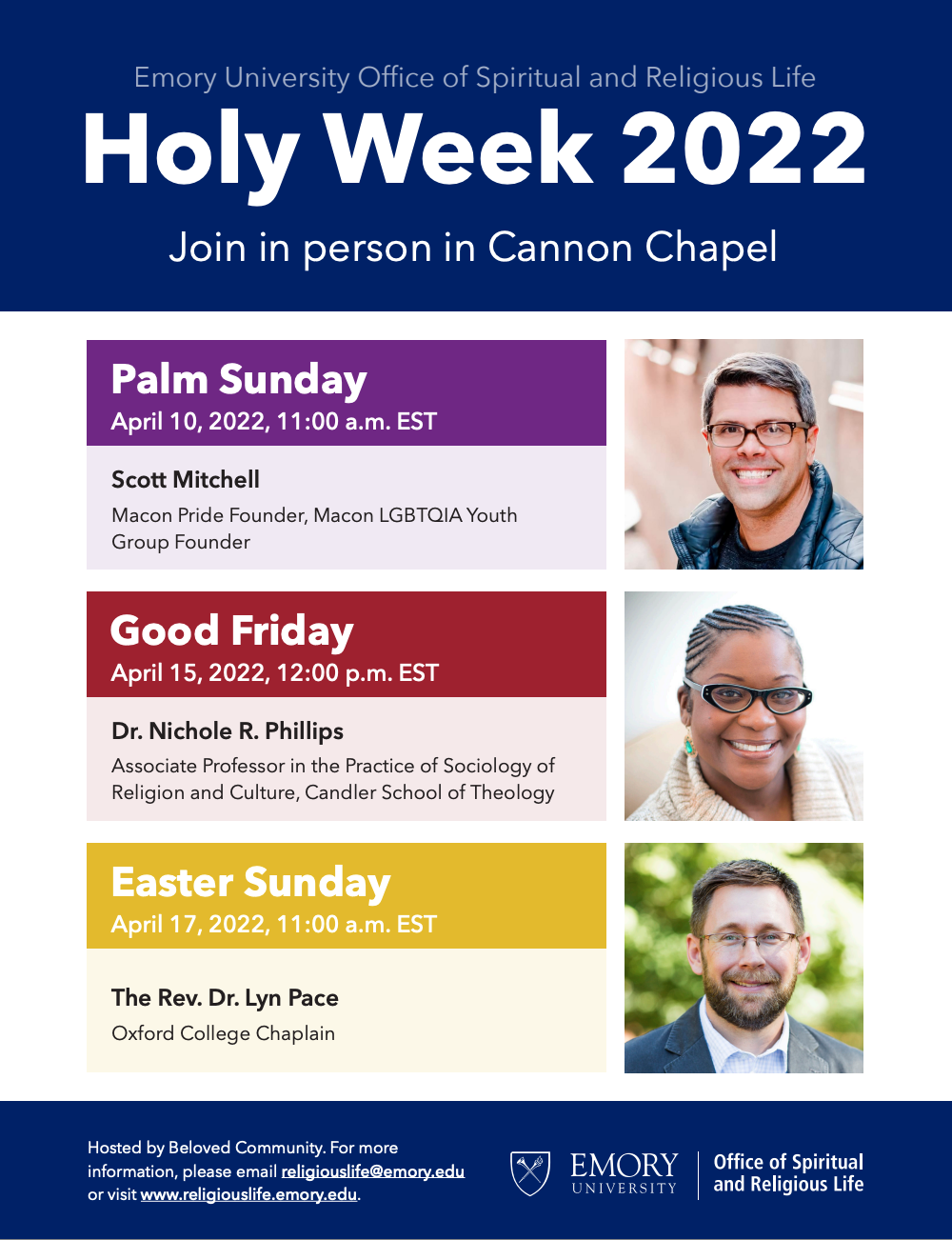 Poster for Holy Week 2022