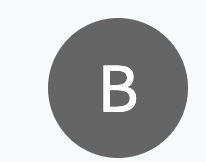 black circle with a white "B" in the middle