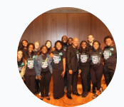 The voices of inner strength gospel choir in matching t-shirts